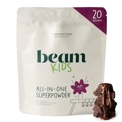 BEAM Kids Multivitamin Powder Kids Vitamins with Greens Probiotic & Prebiotic Immune Support for Children & Toddlers No Artificial Sweeteners for Picky Eaters 20 Servings Chocolate Flavor