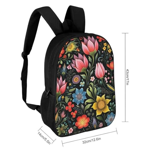 Hand Drawn Flowers Bookbag - Ultra Lightweight Portable Backpack Work Travel Backpack for Men Women Fits 16 Inch Notebook2