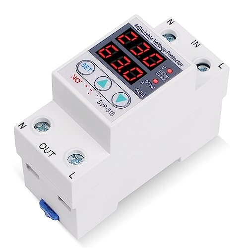 Relais protecteur de tension réglable 63A 220V pour tableau rail Din domestique