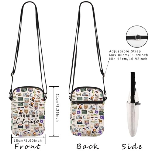 WCGXKO Colorado Travel Trip Gift Life Is Better In Colorado Crossbody Bag Colorado Vacation Souvenirs2