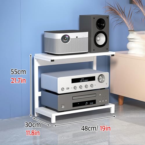Support audio et meuble AV d'angle en métal pour bibliothèque de chevet