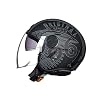 LIONCIANO Casque Moto Demi-Jet Homme Dot Homologué Casque Semi-Ouvert Casque Jet Urbain Casque Moto Et Scooter Compact Femme Adulte Anti Scratch Visiere