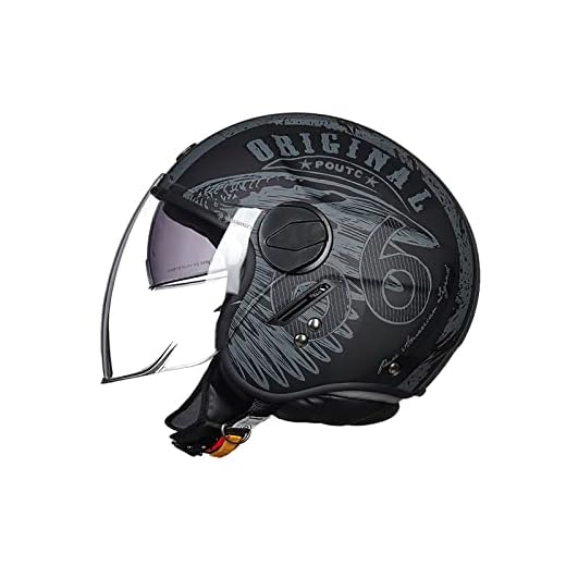 LIONCIANO Casco De Moto Jet Abierto Dot Homologado, Casco Moto De Scooter, Cabeza Anticolisión De Casco para Mujer Hombre Adultos con Visera(Alas Negras Mate de la Libertad, L=57-58cm)