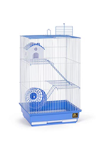 Image of Prevue Pet Products Three-Story Hamster & Gerbil Cage Blue & White SP2030BL