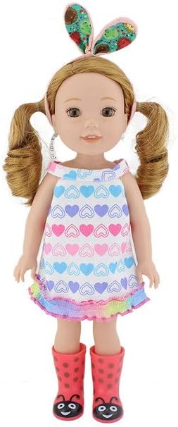 New Dress Wear For 14.5 Inch Wellie Wisher 36cm American Girl Ԁoll Clothes, Shoes Are Not Included. (06)