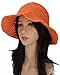 Womens Crochet Straw Sun Hat with Wide Brim – Soft Foldable Floppy Beach Hat for Summer (US, Alpha, One Size, Orange)