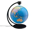 Stella Nova Political Blue Ocean Levitating Globe, 8-Inch