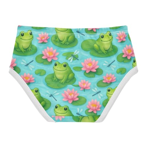 Joisal Girls Underwear Toddler 2t Cotton Cute Panties Girl Personalized Underpants Briefs Cute Frogs Dragonflies Green2