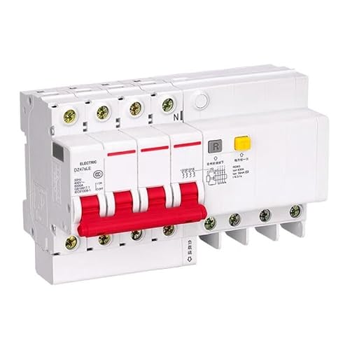 LKPEHTAGN Small Leakage Protection Circuit Breaker; DZ47sLE 4P D 63A