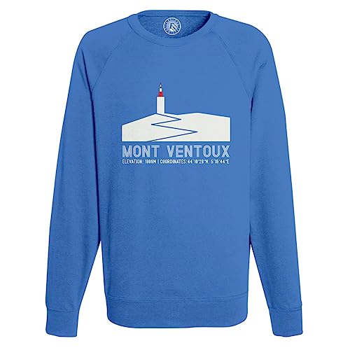 Sweatshirt Cyclisme Homme Bleu pour revivre la légende du Mont Ventoux