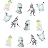 SUPER QUALITÄT: Die Girlande besteht aus einer Kette von schönen Papierfiguren. Die Girlande ist schön gestaltet und verleiht dem Kindergeburtstag eine fröhliche und kindgerechte Atmosphäre. Die Ritter Girlande ist robust und kann einfach an der Wand, einem Regal oder der Decke befestigt werden. Gedruckt ist sie auf FSC Papier un hergestellt in der EU.