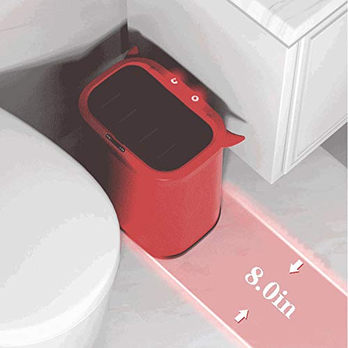 Bote de basura automático con tapa 10L blanco miniatura 2