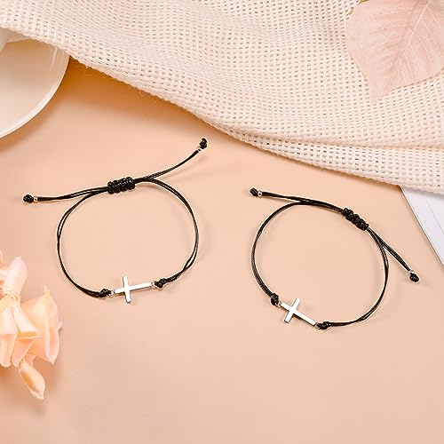 Pinky Promise Distance Matching Lovely Charm Bracelets Relationship Gifts for Mom and Daughter/Son Best Friends Couples Girlfriend Boyfriend Family Birthday Easter Baptism Gifts2