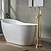 WOODBRIDGE Contemporary Single Handle Floor Mount Freestanding Tub Filler Faucet with Hand Shower in (Brushed Gold) Finish,F0007-BGVT