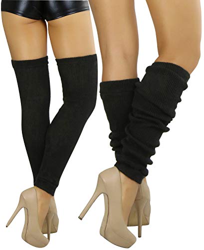 Image of ToBeInStyle Women's Long Over The Knee Leg Warmers Bright Thigh High