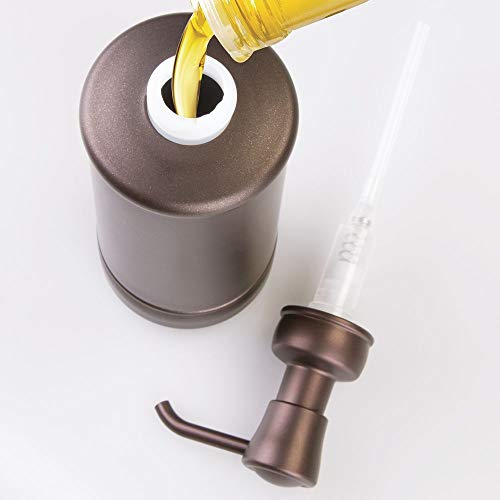 Idesign York Bpa-Free Plastic Refillable Soap Dispenser - 2.5" X 2.5" X 8", Bronze #TOP3