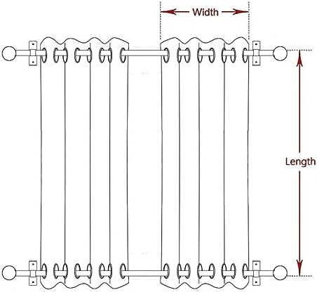 Miniatura 6 de Panel de decoración de exteriores repelente al agua con ojales en la parte superior e inferior, paneles de cortinas para patio, porche delantero,
