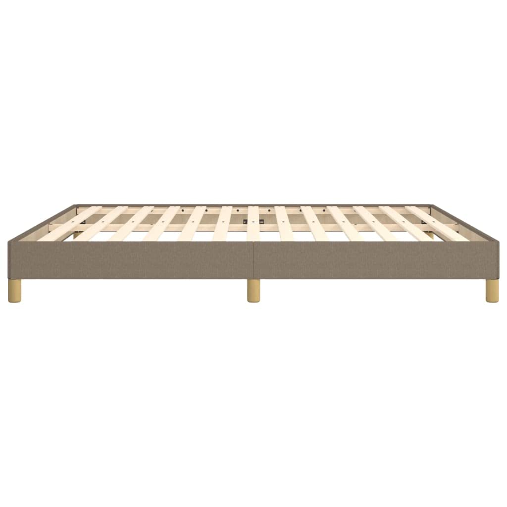 vidaXL Estructura de Cama Matrimonial Somier Tapizado Dormitorio Base Habitación Muebles Mobiliario Cuarto Descanso de Tela Gris Taupe 180x200 cm