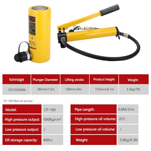 Cylinder hydrauliczny Du z pompką ręczną, automatyczne zwijanie do podnoszenia ładunków na statkach, warkocze konstruują konie i maszyny
