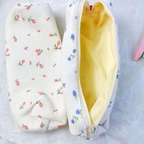 Image of Pink Floral Style Pencil Bag, Pen, Pencil and Marker Cases, Organizer, Cosmetic Makeup Storage Bag