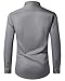 Lusead Grey Mens Dress Shirts Wedding Slim Fit Long Sleeve Stretch Wrinkle Free Formal Silver Button Up Shirt Men