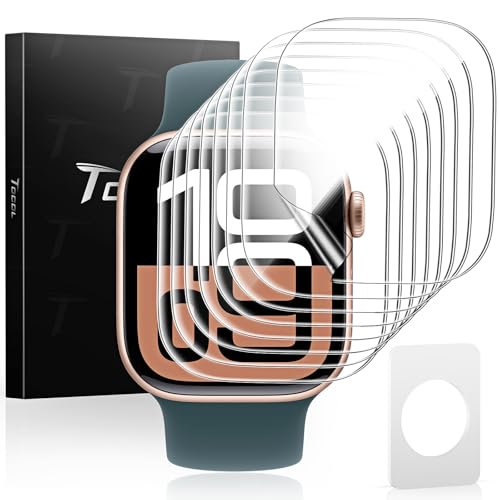 TOCOL 8 Stück für Apple Watch Series 11 Series 10 46 mm Schutzfolie Flexible TPU Folie Blasenfreie Ultradünn HD Klar Weich Displayschutz für Apple Watch S11/S10 46mm