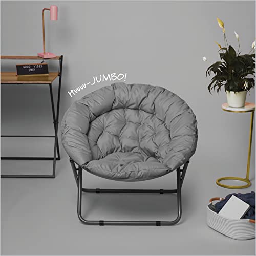 Sillón Plegable Gris Tela Poliéster miniatura 2