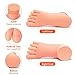 krofaue Practice Fake Foot Model 1 Pair Flexible Soft Silicone Prosthetic Manicure Tool for Nail Tips Art Training
