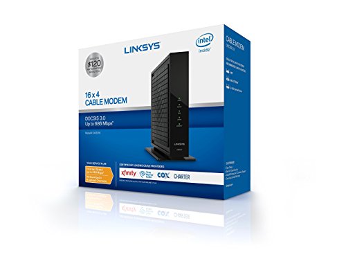 Linksys Docsis 3.0 16X4 Cable Modem With Comcast Xfinity, Time Warner Cable, Charter, Cox, Cablevision, And More (Cm3016) (Renewed) #TOP2