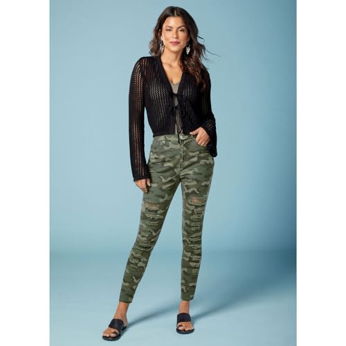 K Jordan Women's High-Rise Distressed Skinny Jeggings4