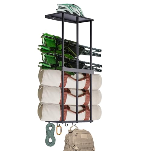 Gavinjitao Garage Organization Storage Metal Camping Chair Rack Wall Mount