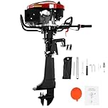 4 Stroke 7HP Outboard Boat Motor - Outboard Engine Aluminum TCI Ignition System mit 1.4L Fuel Tank Fishing Boat Engine 196cc 5.1KW for Small Watercraft, Kayaks, Canoes, Dinghies (4 Stroke 7HP)
