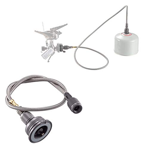 Campingmoon Camping Butane Gas Stove Adapter With Extend Hose(19.69"/50Cm), Input: En417 Lindal Valve Canister, Output: Butane Gas Stove Z13M/Z16 #TOP6