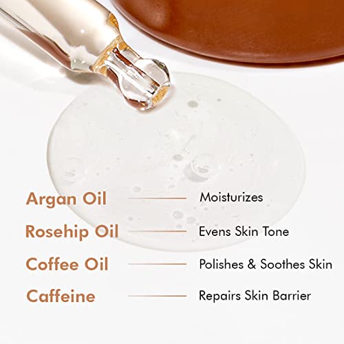mCaffeine Coffee Face Oil for Dewy Glow | 24 Hr Moisturization to Fight Dullness | Blend of 14 Oils for Skin Barrier Repair | Lightweight & Fast... - Image 4