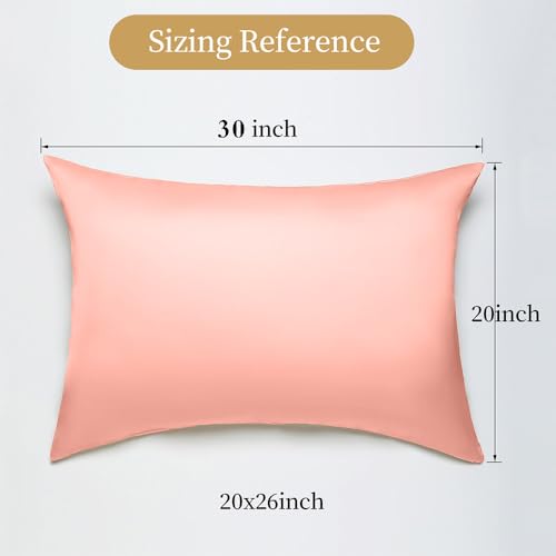 Mulberry Silk Pillowcase for Hair and Skin with Hidden Zipper,Soft Breathable Smooth Both Sided Natural Silk Pillowcase Beauty Sleep Silk Pillow Case Gifts for Women Men(20" X 30inch Queen,1Pcs) - image 2
