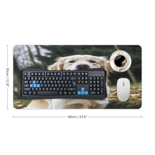 Funny Golden Retriever Mouse Pad grande antideslizante miniatura 2