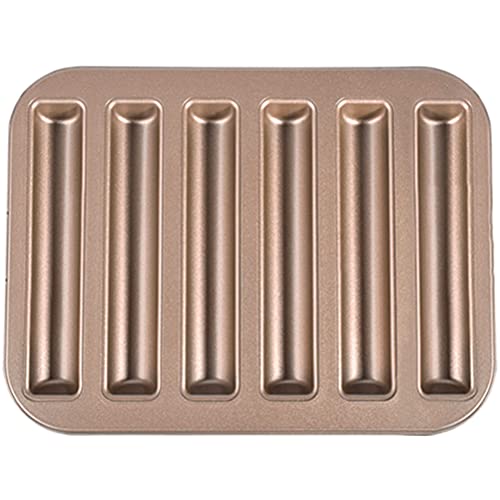 LIFKOME Biscuit Baking Tray, Breadstick Baking Pan Biscotti Ladyfinger Donut Cookie Cornbread Stick Baking Molds Nonstick Mini Bread Loaf Baguette Bakeware