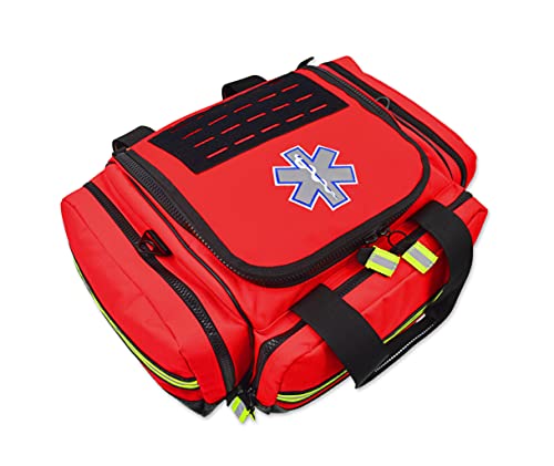 Lightning X Stocked X-Large Modular Emt Medic Trauma Bag W/Emergency Medical Fill Kit Supplies - Red #TOP2