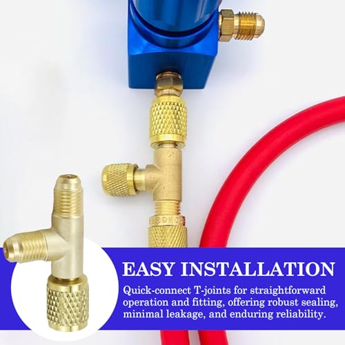 Adaptador de Cobre En T de 1/4 Pulgadas para HVAC, 2 Piezas miniatura 4