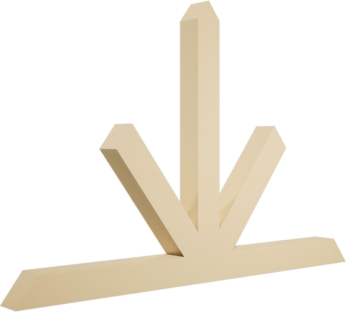 60"W x 40"H x 4"D x 4"F, 16/12 Pitch, Saratoga Signature Urethane Gable Bracket, Primed Tan