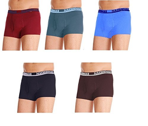 RupaMen's Cotton Trunks Solid Briefs (Pack of 5)