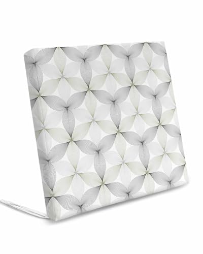 Homechoid Geometric Sage Green Indoor Outdoor Couch Cushion Covers Replacement 4 Pack, Modern Abstract Minimalist Patterned Waterproof Chair Sofa Seat Cover with Ties 20x18x4