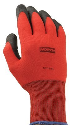 North Safety Products Northflex Red Nylon/foamPVC Glove 9l 15 Gauge (068-NF119L) Category: Coated Gloves