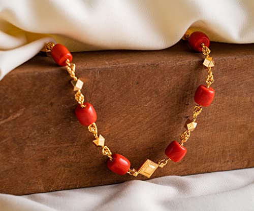 Image of Radha's Creations jewellery GSB mangalorean chain for women one gram gold