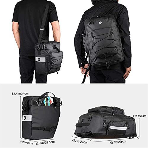 Bolsa trasera bicicleta SSDD negra para bastidor de larga distancia 4