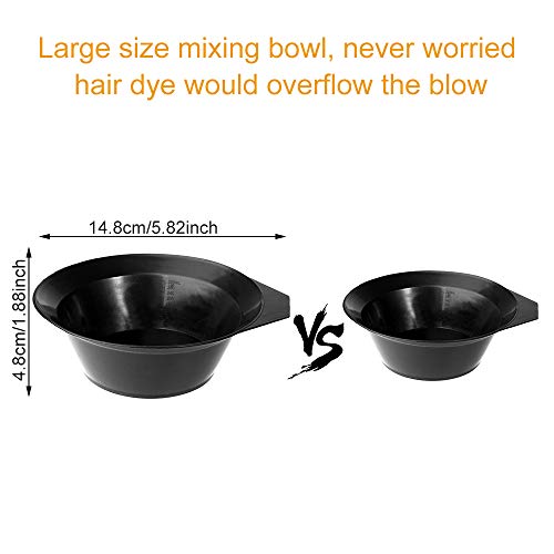 Hicdaw 18Pcs Hair Dye Coloring Kit Hair Kit with Mixing Bowl and Comb for DIY Hair Coloring
