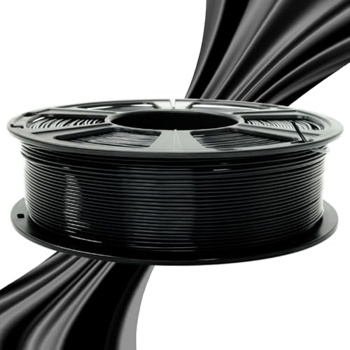 Image of GIANTARM 3D Printer Filament, Silk Black Pla Filament, 1Kg(2.2lbs) Spool, 1.75mm Dimension Accuracy + /- 0.03mm, 3D Printing Filament