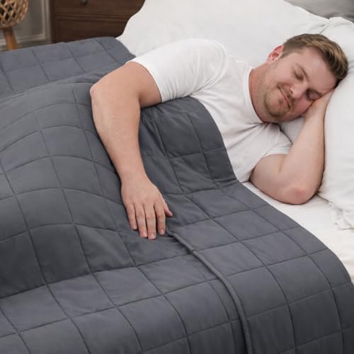 Image of Weighted Blanket for Adults 25lbs, 80 inchx87 inch, King Size Cooling Heavy Throw Blanket for 220-280lbs, Microfiber Soft Thick Big Blankets Weighted Comforter Breathable Gift for Sleeping, Grey