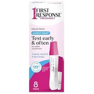 FIRST RESPONSE Comfort Check – Prueba de embarazo, 8 unidades, rosa y blanco