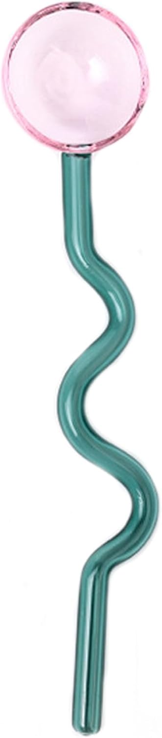 Clear Glass Stirring Spoons Transparent Crystal Teaspoons Milk Cocktail Cold Drinks Mixing Spoon Swizzle Sticks Stirrers Salt Sugar Scoop with Curved Handle for Party